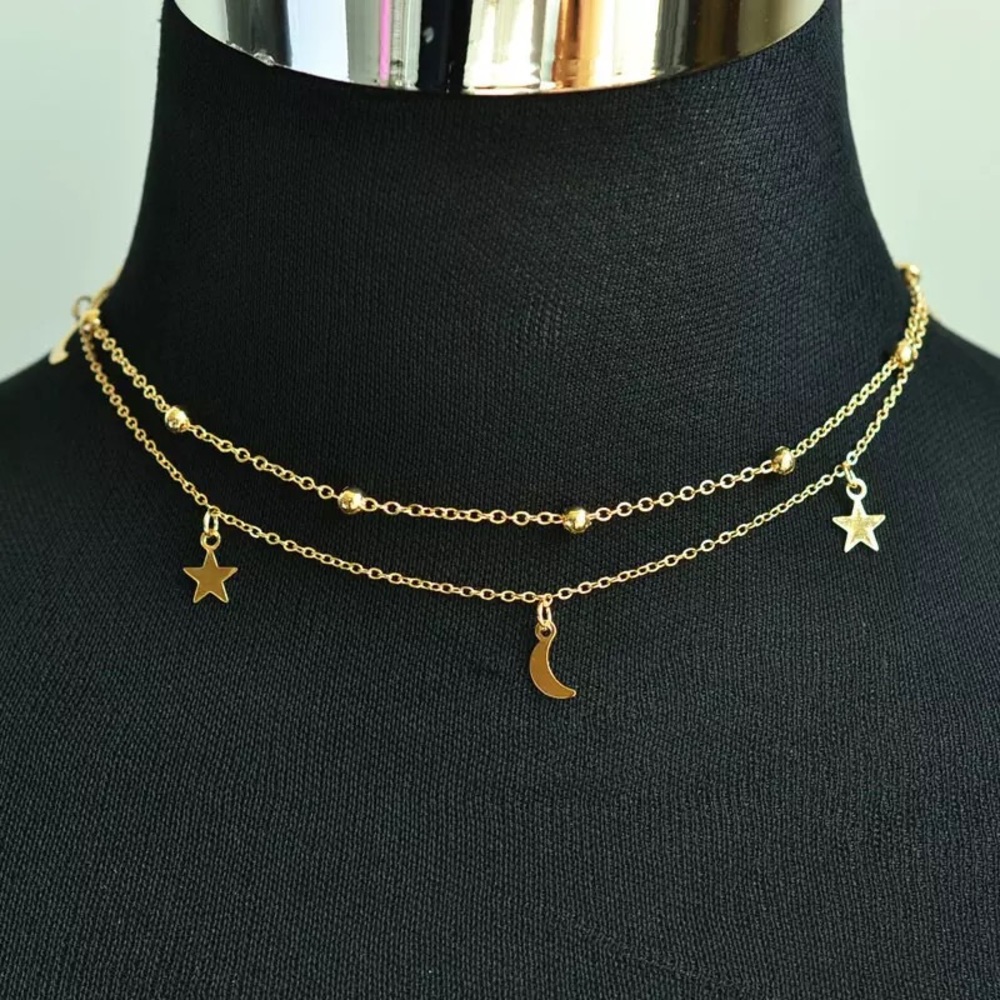 3/$30 ⭐️🌙 Moon and Star Necklace - Picture 5 of 7